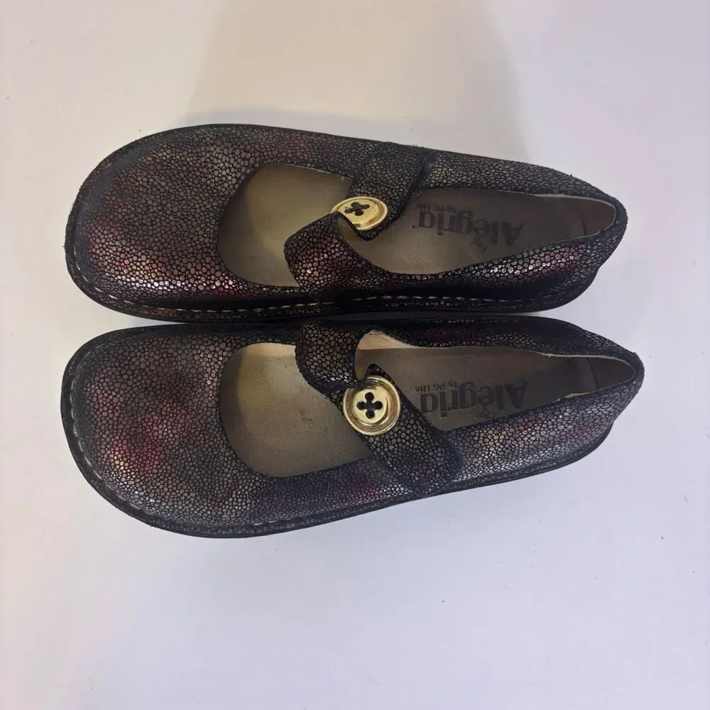 Alegria Red Reflect Leather Mary Jane‎ Comfort Shoes Size 36 = 6